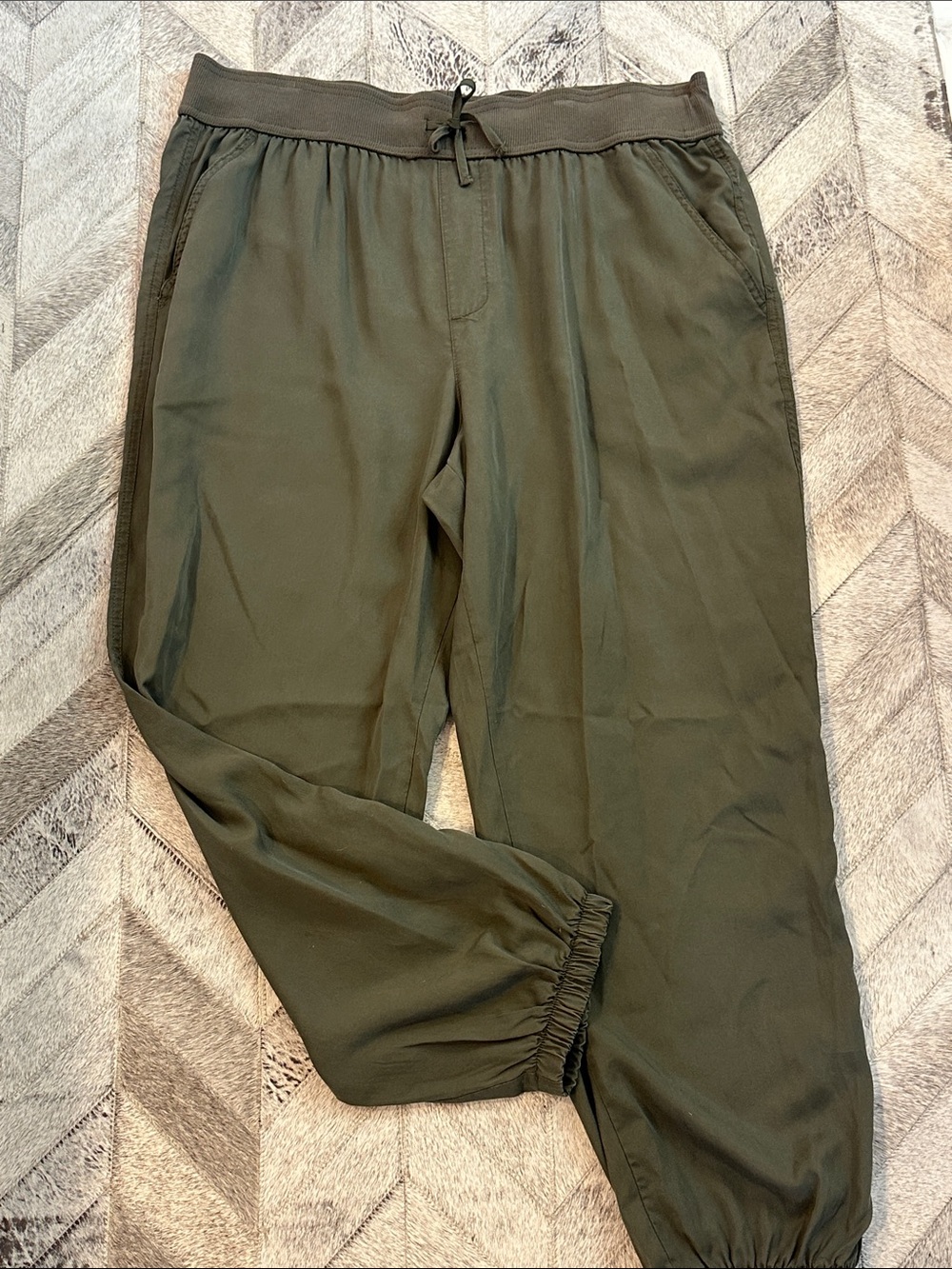 Olive Green Women’s  Jogger Pants - Casual Drawstring Waist XL New 🆕